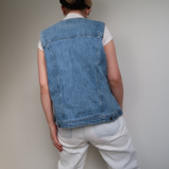 Vintage 90's denim vest - Picture 2 of 5